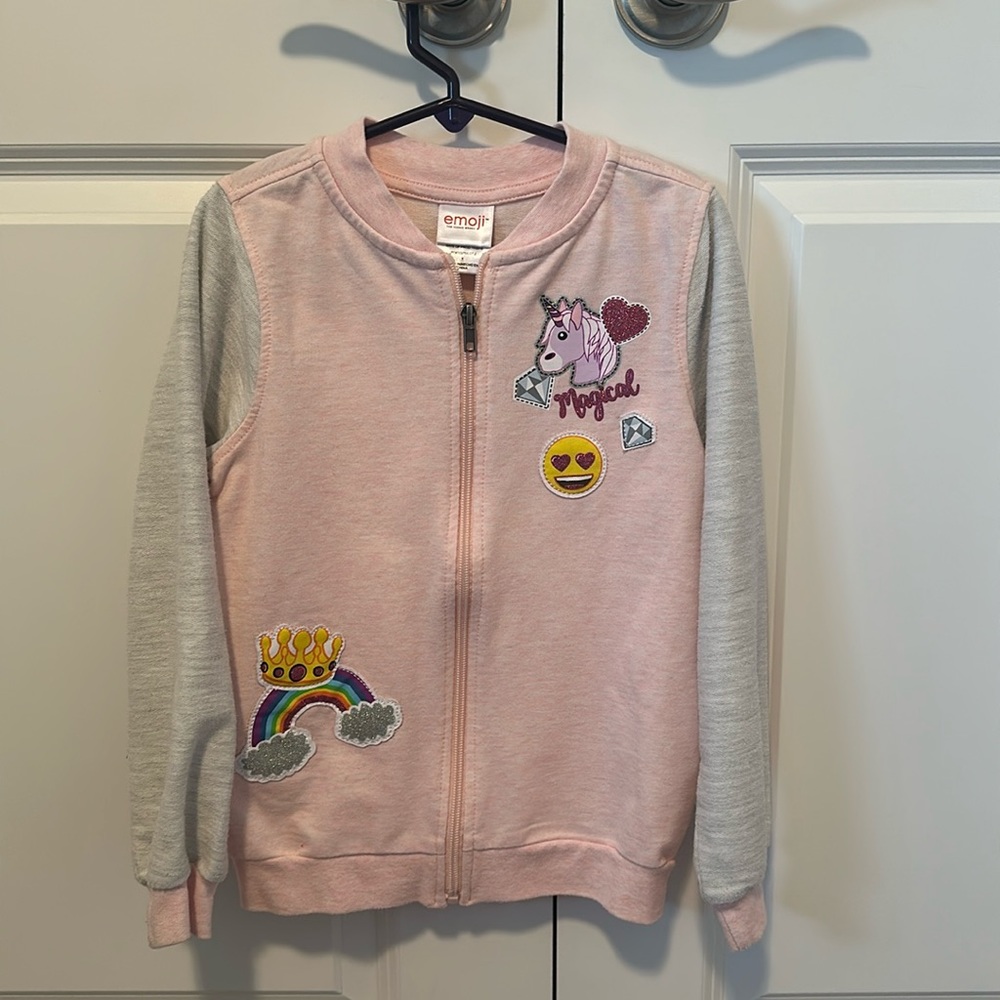 Unicorn emoji zip jacket size 7 never worn